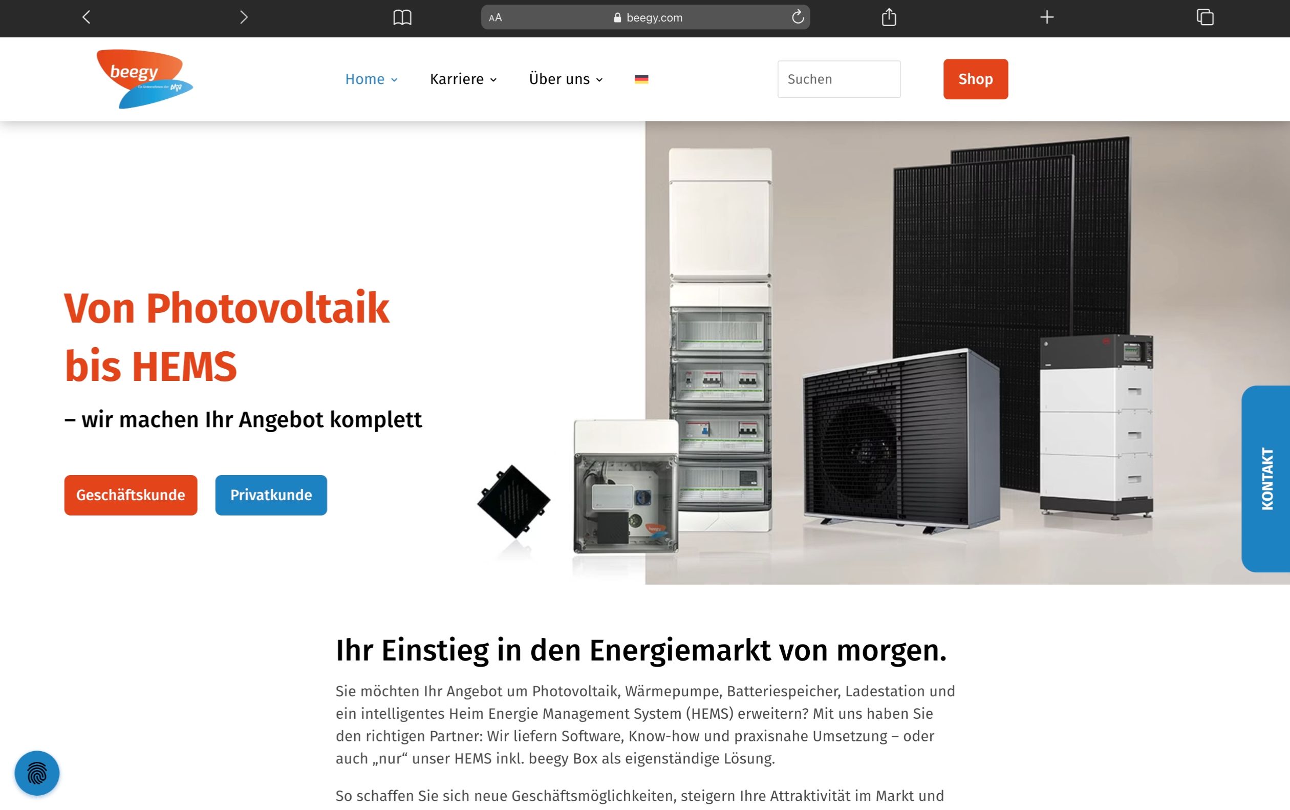 Projekt beegy: Relaunch im neuen Corporate Design