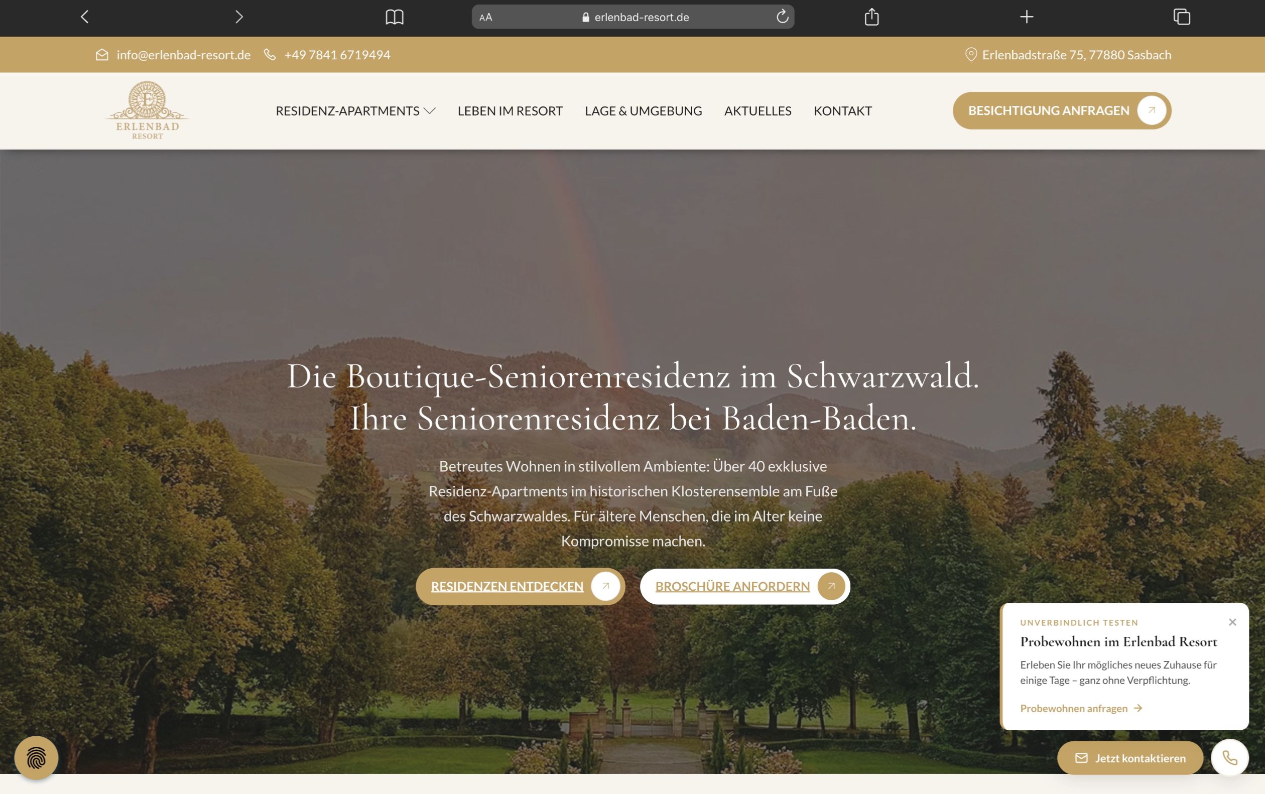 Projekt Erlenbad Resort: Suchmaschinenoptimierung nach dem Website-Relaunch